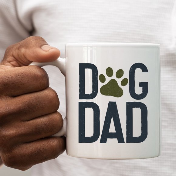 Hand Crafted Other - Dog Dad Mug, Dog Lover, Gift for Him, Cute Dog Cup